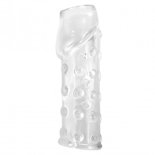 Прозрачная открытая насадка на пенис с бугорками - 19,8 см. - Baile - в Тамбове купить с доставкой Прозрачная открытая насадка на пенис с бугорками - 19,8 см. - Baile - в Тамбове купить с доставкой