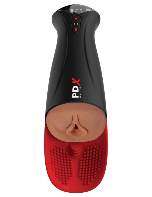 Мастурбатор-вагина в колбе с вибрацией Fuck-O-Matic Pro XL - Pipedream - в Тамбове купить с доставкой