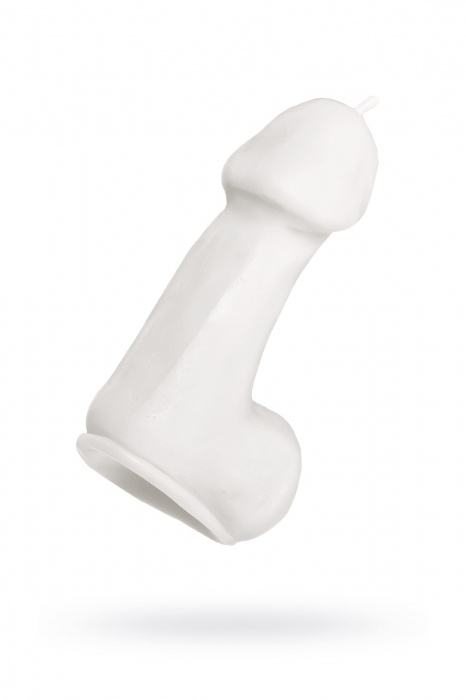 Белая свеча в форме пениса - 47 гр. - Pecado - купить с доставкой в Тамбове