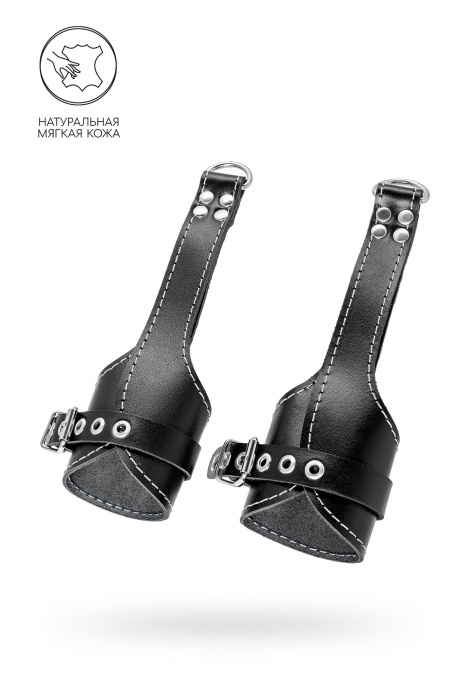 Черные подвесы с белой строчкой - Pecado - купить с доставкой в Тамбове