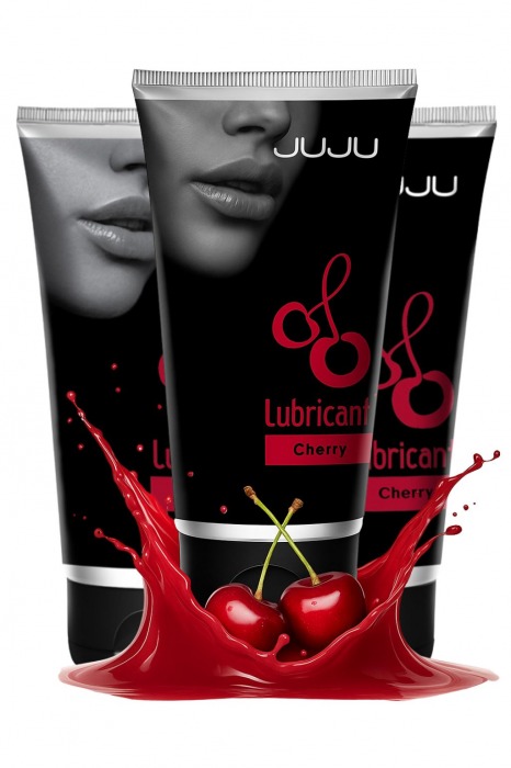 Набор из 3 съедобных лубрикантов JUJU со вкусом вишни - JuJu - купить с доставкой в Тамбове