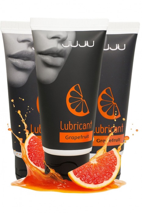 Набор из 3 съедобных лубрикантов JUJU со вкусом грейпфрута - JuJu - купить с доставкой в Тамбове