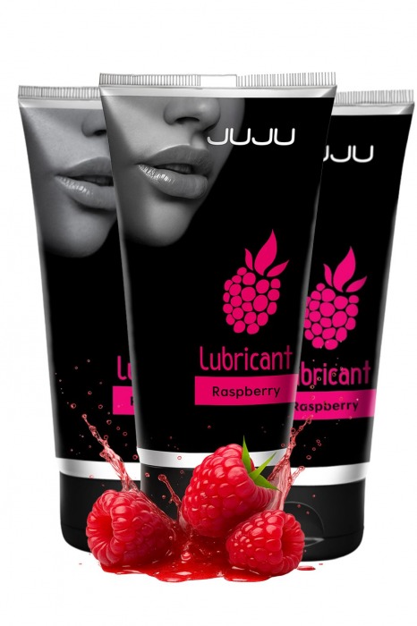 Набор из 3 съедобных лубрикантов JUJU со вкусом малины - JuJu - купить с доставкой в Тамбове