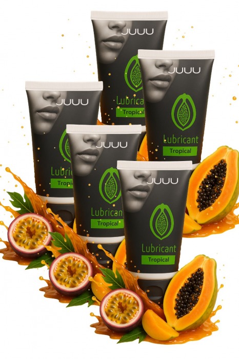Набор из 5 съедобных лубрикантов JUJU со вкусом тропических фруктов - JuJu - купить с доставкой в Тамбове