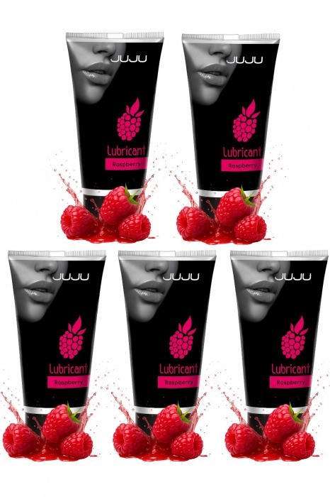 Набор из 5 съедобных лубрикантов JUJU со вкусом малины - JuJu - купить с доставкой в Тамбове