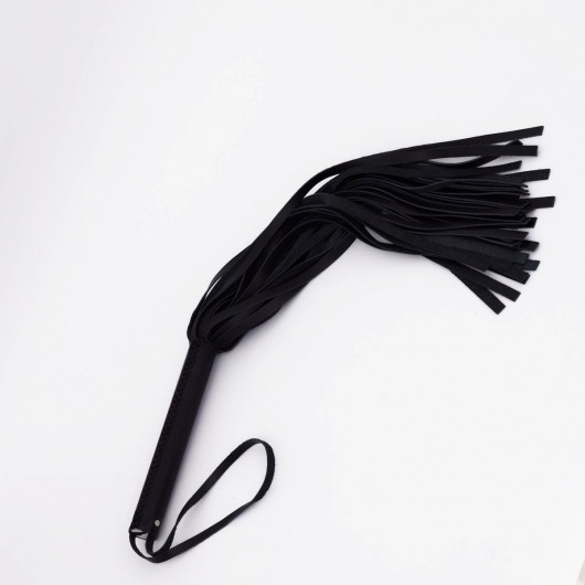 Черный кожаный флоггер - 45 см. - Crazy Handmade - купить с доставкой в Тамбове Черный кожаный флоггер - 45 см. - Crazy Handmade - купить с доставкой в Тамбове