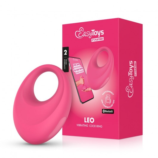 Розовое интерактивное эрекционное виброкольцо Leo - Easy toys - в Тамбове купить с доставкой