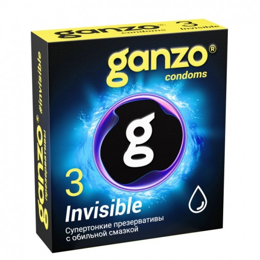 Супертонкие презервативы Ganzo Invisible - 3 шт. - Ganzo - купить с доставкой в Тамбове