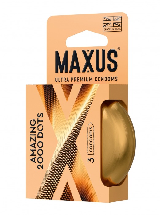 Точечные презервативы MAXUS 2000 Amazing Dots с железным кейсом - 3 шт. - Maxus - купить с доставкой в Тамбове