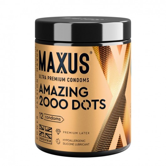 Точечные презервативы MAXUS 2000 Amazing Dots с железным кейсом - 12 шт. - Maxus - купить с доставкой в Тамбове