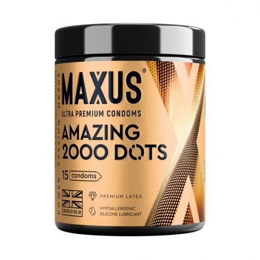 Точечные презервативы MAXUS 2000 Amazing Dots с железным кейсом - 15 шт. - Maxus - купить с доставкой в Тамбове