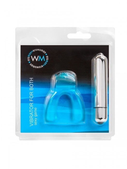 Голубая капа с вибропулей для оральных ласк - Erowoman-Eroman купить в Тамбове с доставкой в Orgasmix.ru Голубая капа с вибропулей для оральных ласк - Erowoman-Eroman