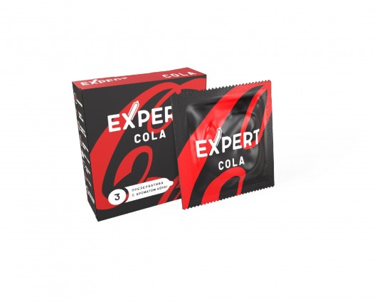 Презервативы с ароматом колы Expert Cola - 3 шт. - Expert - купить с доставкой в Тамбове