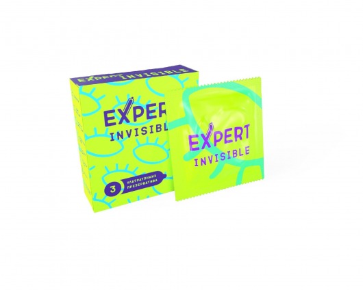 Ультратонкие презервативы Expert Invisible - 3 шт. - Expert - купить с доставкой в Тамбове