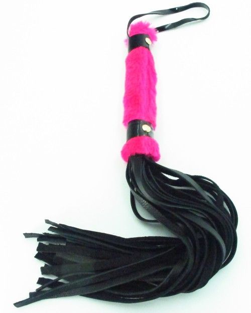 Нежная плеть с розовым мехом BDSM Light - 43 см. - БДСМ Арсенал - купить с доставкой в Тамбове