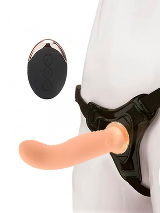 Женский вибрострапон со съемной насадкой и пультом ДУ - Erokay - купить с доставкой в Тамбове