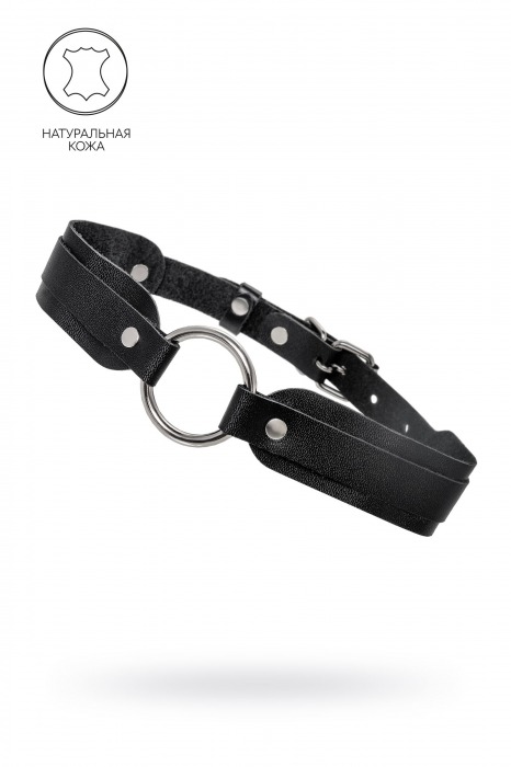 Черный кожаный чокер-ошейник со скруглёнными углами - Pecado - купить с доставкой в Тамбове