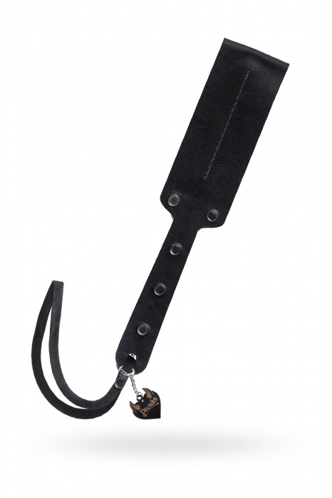 Черный кожаный пэддл - 32 см. - Pecado - купить с доставкой в Тамбове