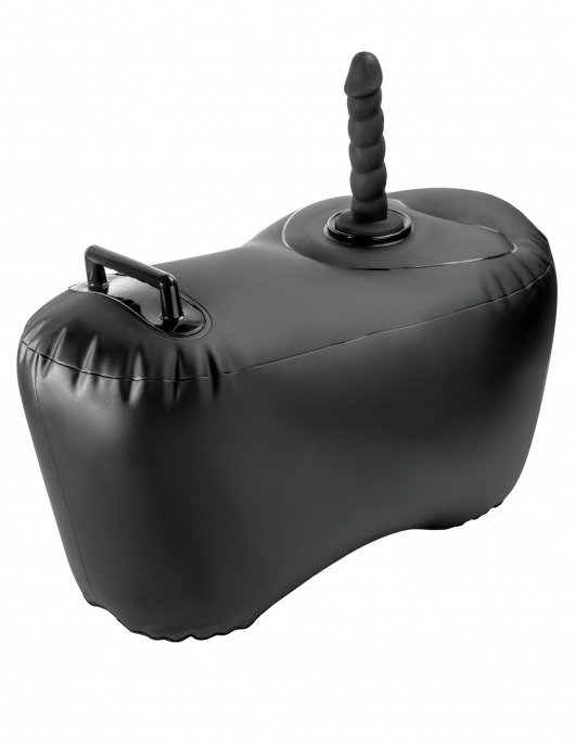 Черное надувное кресло с платформой для фиксации дилдо Body Dock Inflatable Love Seat - Pipedream - купить с доставкой в Тамбове