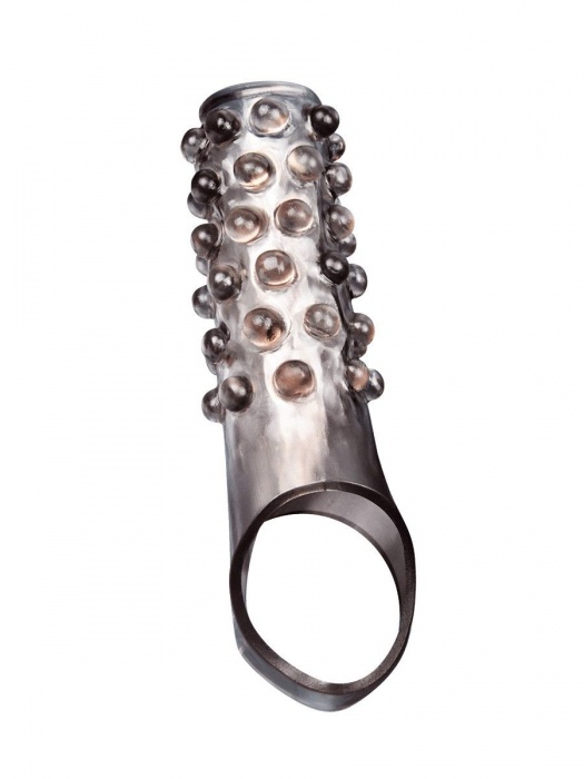 Дымчатая насадка на пенис с выпуклостями - 11 см. - Sex Expert - в Тамбове купить с доставкой