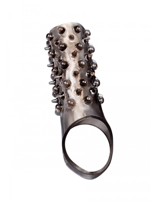 Дымчатая насадка на пенис с шипами и выпуклостями - 12,5 см. - Sex Expert - в Тамбове купить с доставкой