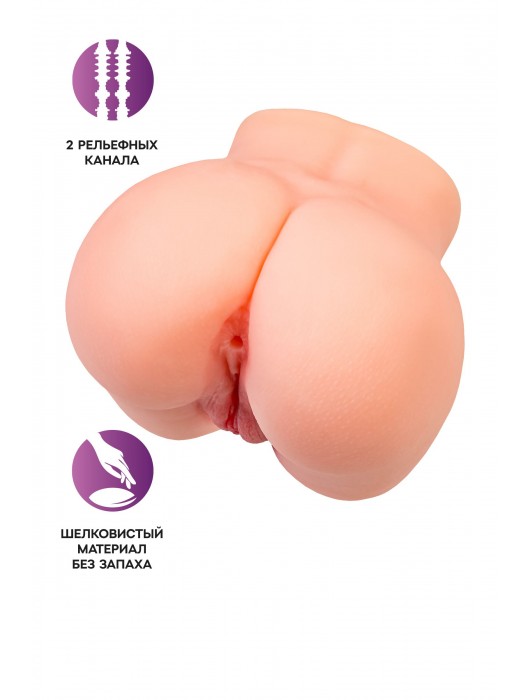Реалистичный мастурбатор в форме попки с двумя любовными входами - No Name - в Тамбове купить с доставкой