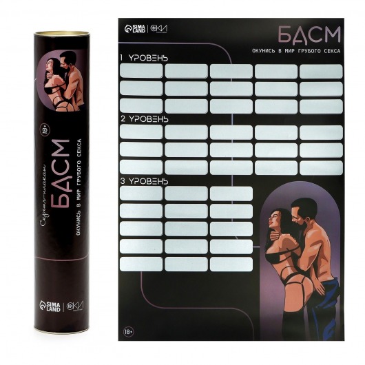 Плакат для двоих со скретч-слоем «БДСМ» - Сима-Ленд - купить с доставкой в Тамбове