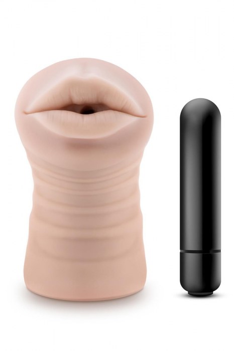 Телесный мастурбатор-ротик Nicole Vibrating Masturbator - Blush Novelties - в Тамбове купить с доставкой