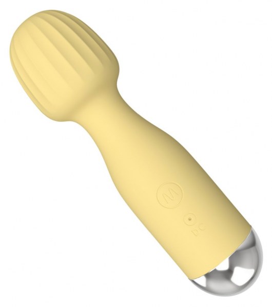 Желтый мини-вибратор с шаровидной головкой - Boys of Toys