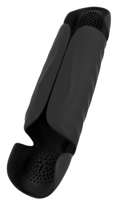 Черный вибромастурбатор с трехточечной стимуляцией Penis Trainer with 3 Point Stimulation - Orion - в Тамбове купить с доставкой