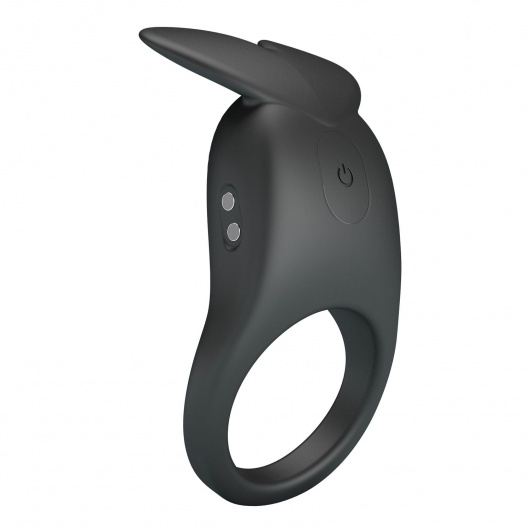 Черное перезаряжаемое виброкольцо Carlton - Baile - в Тамбове купить с доставкой