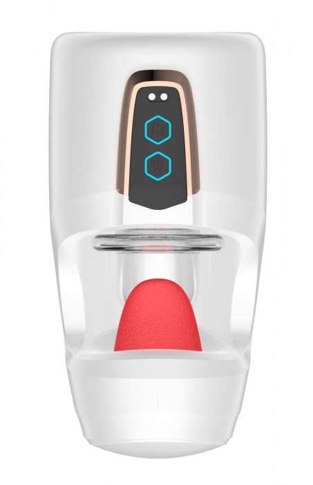 Белый мастурбатор с язычком и возвратно-поступательными движениями - Secwell - в Тамбове купить с доставкой