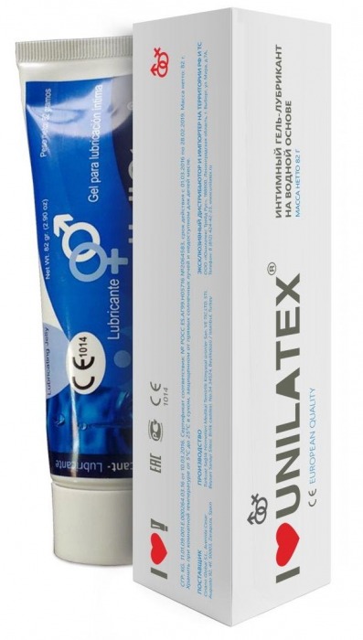Лубрикант на водной основе Unilatex Gel - 80 мл. - Unilatex - купить с доставкой в Тамбове