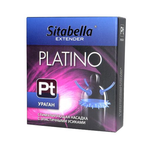 Стимулирующая насадка с усиками и шипиками Platino  Ураган - Sitabella - купить с доставкой в Тамбове
