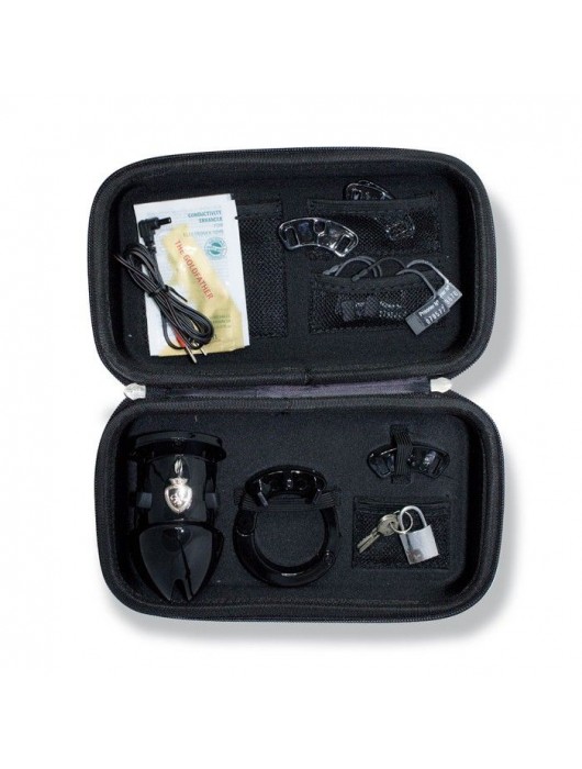 Пояс верности с электростимуляцией Mystim Pubic Enemy No1 Black Edition - MyStim - купить с доставкой в Тамбове