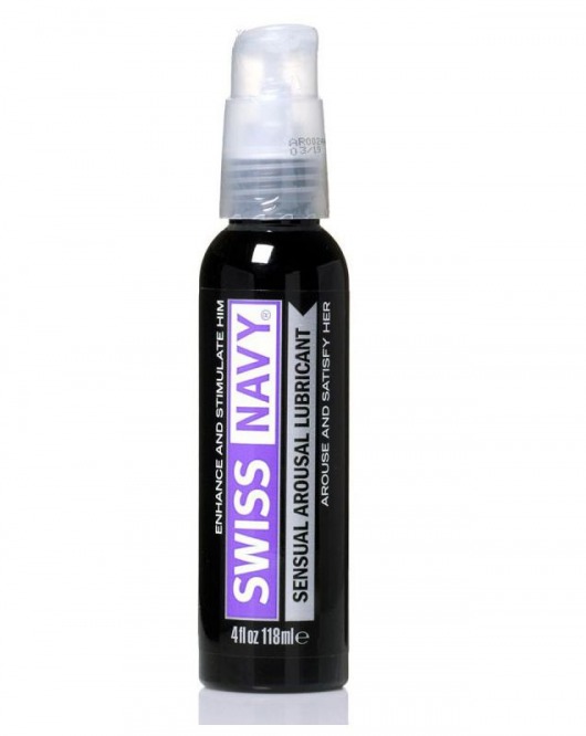 Возбуждающий гель-лубрикант на водной основе Sensual Arousal Lubricant  - 118 мл. - Swiss navy - купить с доставкой в Тамбове