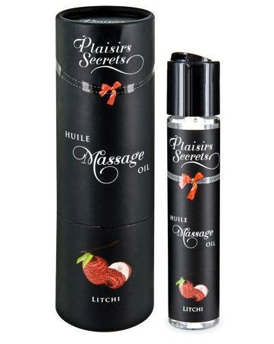 Массажное масло с ароматом личи Huile de Massage Gourmande Litchi - 59 мл. - Plaisir Secret - купить с доставкой в Тамбове
