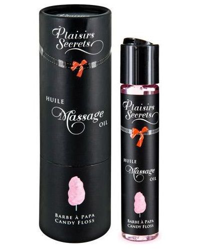 Массажное масло с ароматом сладкой ваты Huile de Massage Gourmande Barbe à Papa - 59 мл. - Plaisir Secret - купить с доставкой в Тамбове