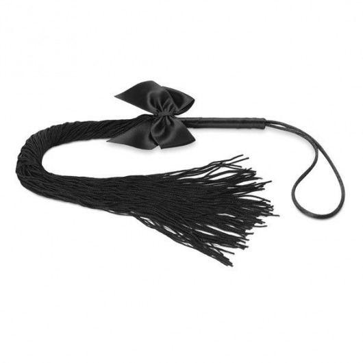 Чёрная плётка Lilly Whip Bijoux - Bijoux Indiscrets - купить с доставкой в Тамбове