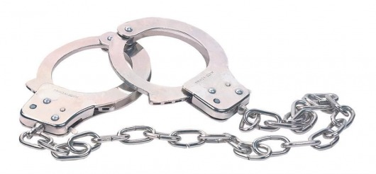 Наручники из металла с длинной цепочкой CHROME HANDCUFFS METAL HANDCUFFS W. KEY - NMC - купить с доставкой в Тамбове