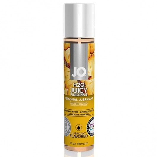 Смазка с ароматом ананаса JO Flavored Juicy Pineapple - 30 мл. - System JO - купить с доставкой в Тамбове