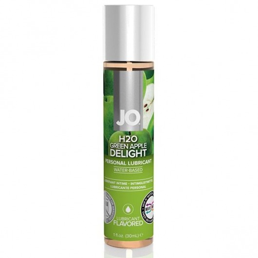 Смазка с ароматом яблока JO Flavored  Green Apple H2O - 30 мл. - System JO - купить с доставкой в Тамбове