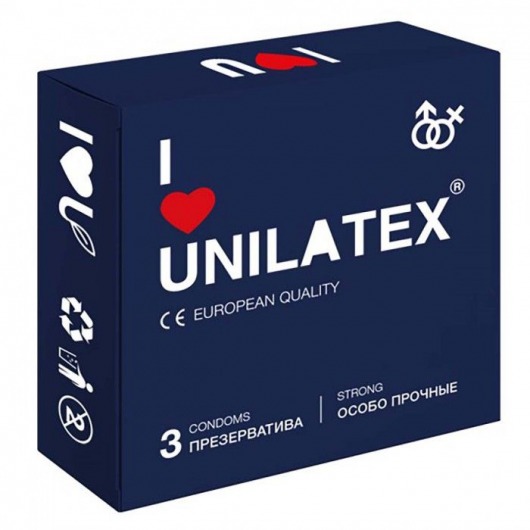 Ультрапрочные презервативы Unilatex Extra Strong - 3 шт. - Unilatex - купить с доставкой в Тамбове