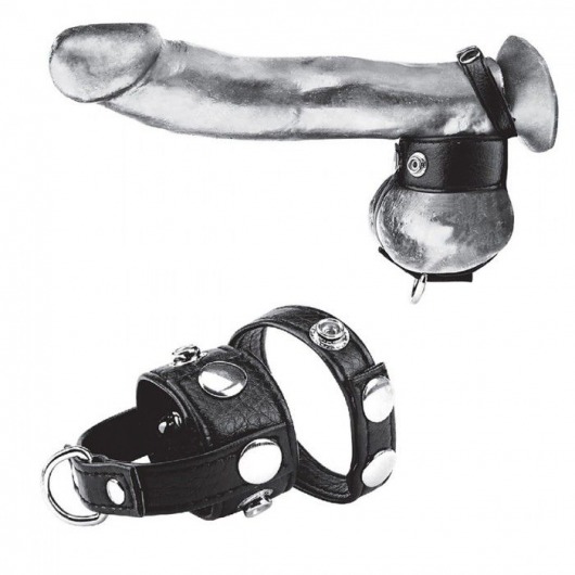Утяжка для мошонки и пениса Cock Ring With 1  Ball Stretcher And Optional Weight Ring - BlueLine - купить с доставкой в Тамбове
