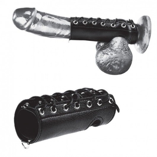 Сбруя на член на шнуровке 5  Cock Sheath - BlueLine - купить с доставкой в Тамбове