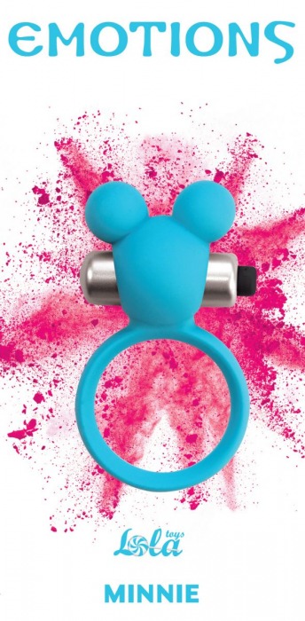 Голубое эрекционное виброколечко Emotions Minnie Breeze - Lola Games - в Тамбове купить с доставкой