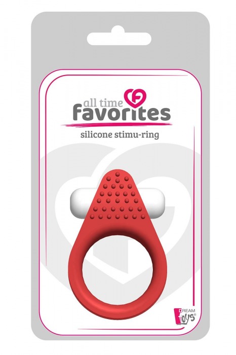 Красное эрекционное кольцо LIT-UP SILICONE STIMU RING 1 RED - Dream Toys - в Тамбове купить с доставкой