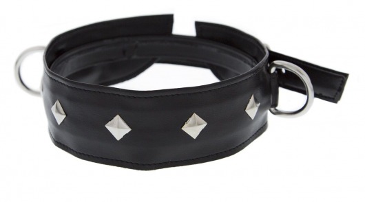 Полиуретановый ошейник с пуклями и D-кольцами Collar with Studs - Blush Novelties - купить с доставкой в Тамбове