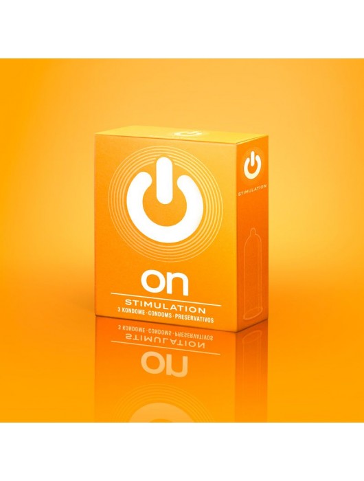 Презервативы ON) Stimulation с точками - 3 шт. - ON) - купить с доставкой в Тамбове