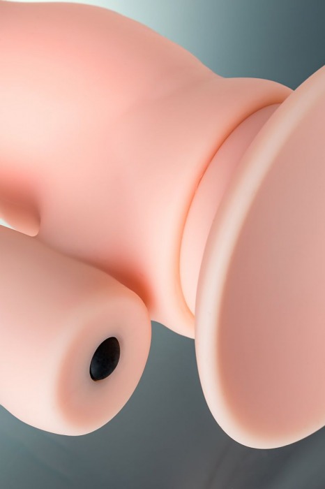 Двойной фаллоимитатор с присоской и съемной вибропулей - 19 см. - A-toys